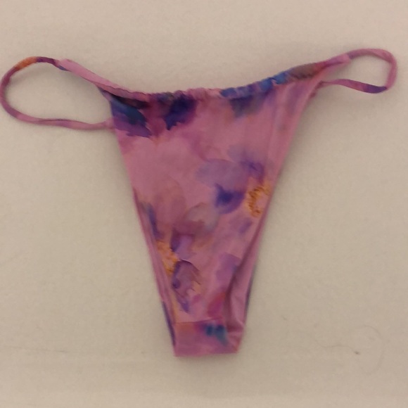 Francesca String Thong Bikini Bottom Watercolor Floral - Picture 4 of 4